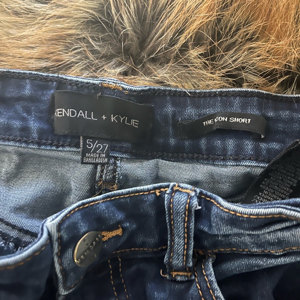 Kendall & Kylie Dark Blue Denim Shorts